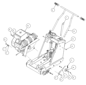 Section 02 Diagram and Parts List for MK-2422SSP 170956 MK Diamond Concrete Saw